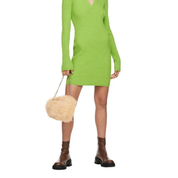 BY FAR  Baby Cush shearling top handle bag in Sable MSRP $475 Rare Find - Picture 9 of 14